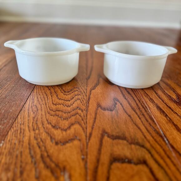 Dynaware Pyr-O-Rey Vintage Milk Glass Brown Daisy Casserole Bowl Dish Set of 4 - Picture 12 of 15